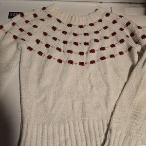 Girls Copper Key White and Red Kids Sweater. Size small.